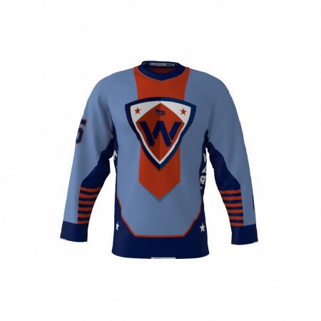 Warriors Blue Custom Hockey Jersey