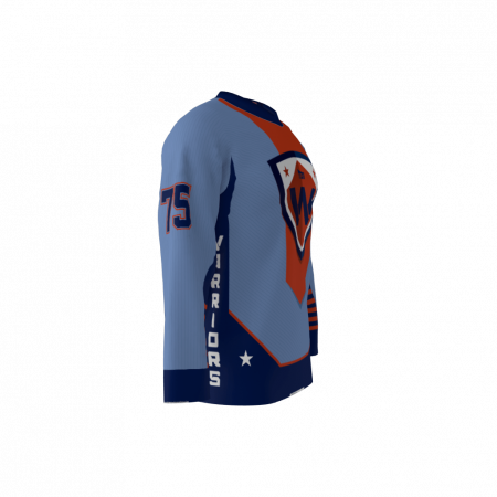Warriors Blue Custom Hockey Jersey