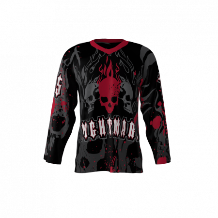 New Jersey Nightmare Black Custom Roller Hockey Jersey