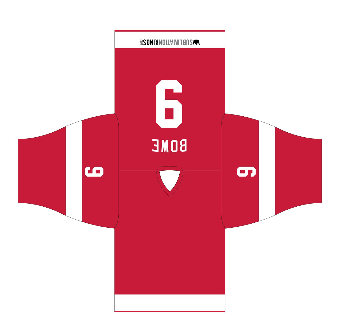 Detroit 1992 Hockey Jersey Red