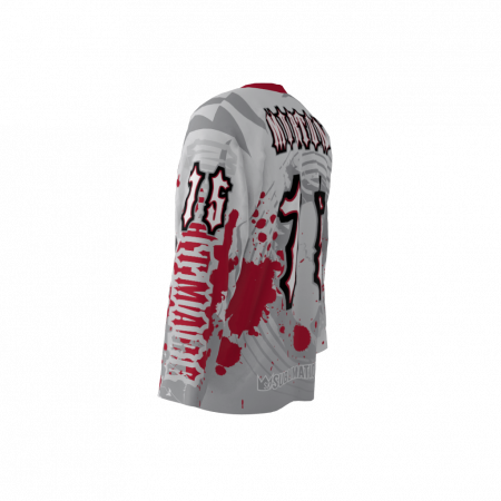 New Jersey Nightmare Gray Custom Roller Hockey Jersey