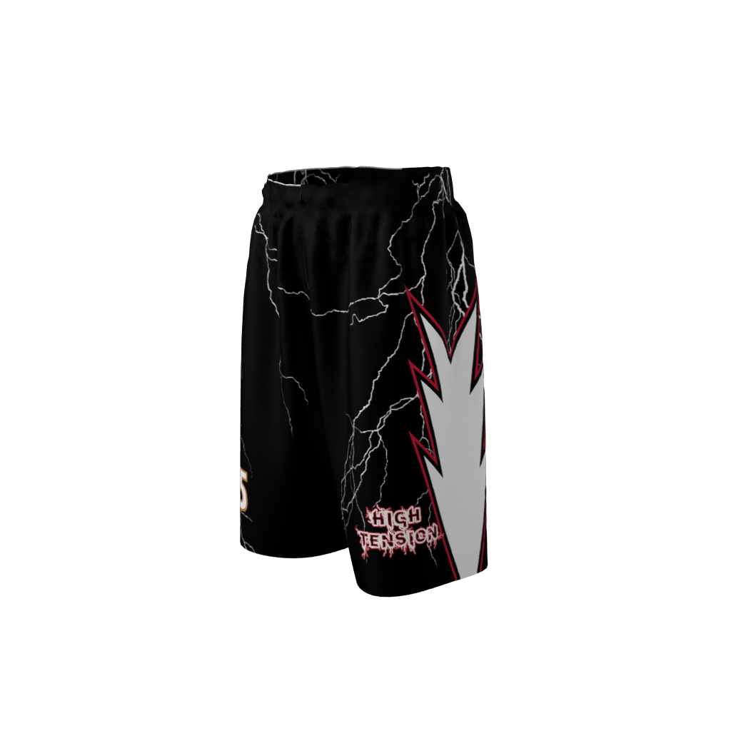 High Tension Custom Sublimated Softball Shorts Left Side