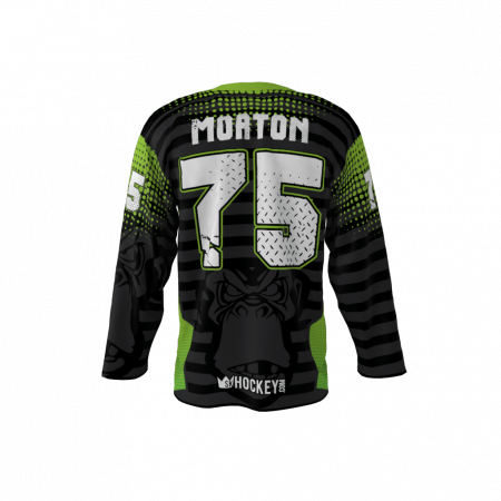 Spider Monkeys Black Custom Dye Sublimated Hockey Jersey