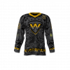 Warriors Black Custom Roller Hockey Jersey