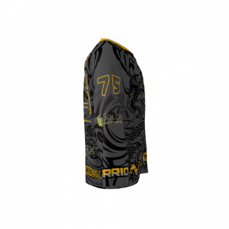 Warriors Black Custom Roller Hockey Jersey