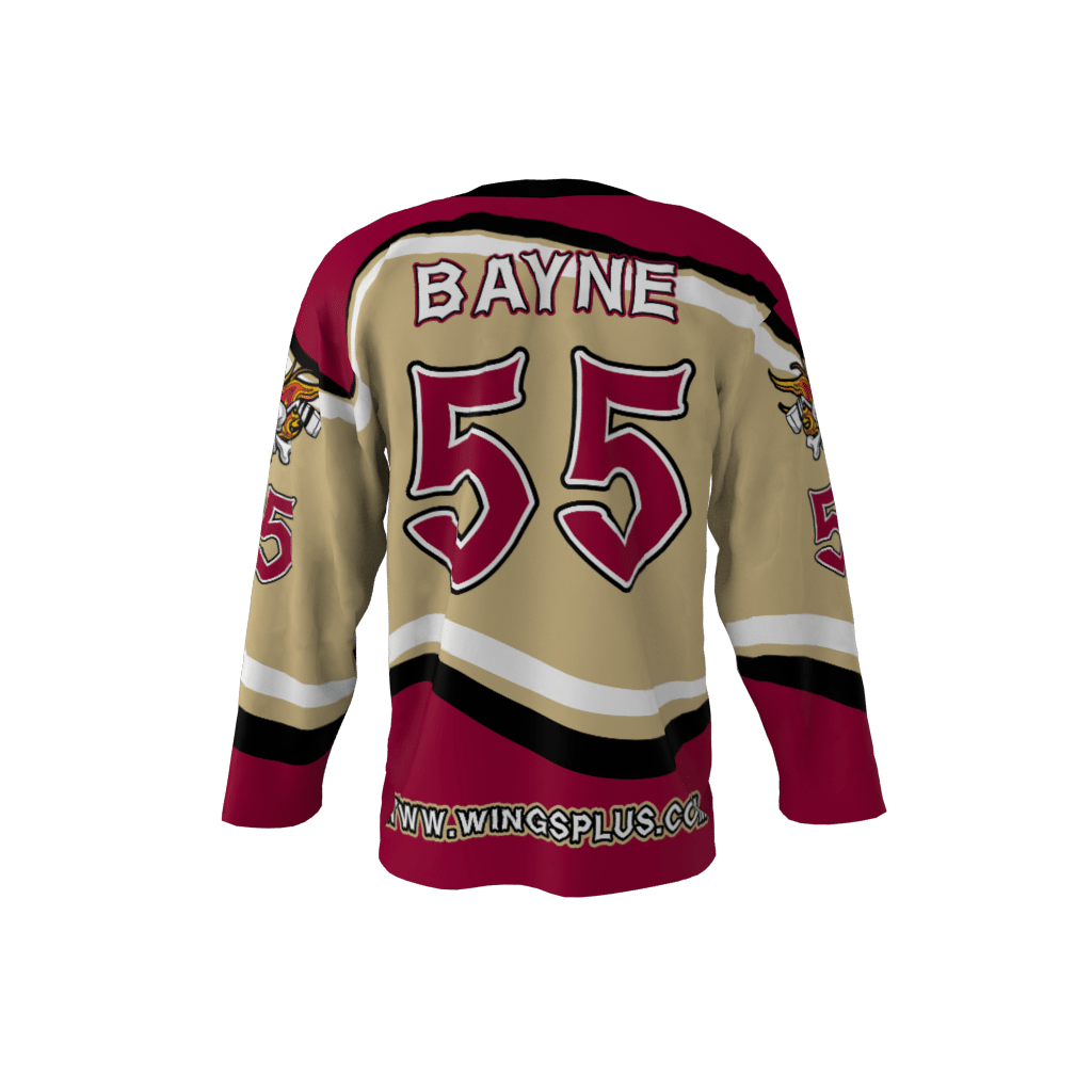 Wings Plus Hot Shots Custom Ice Hockey Jersey