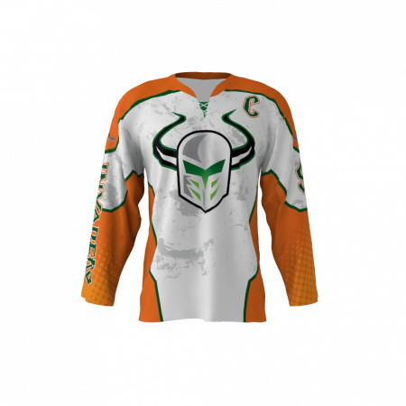 Invaders White Custom Hockey Jersey