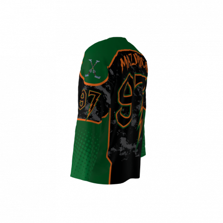 Invaders Black Custom Hockey Jersey