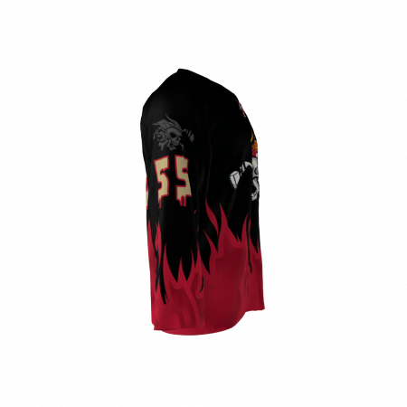 Wings Plus Black Custom Hockey Jersey