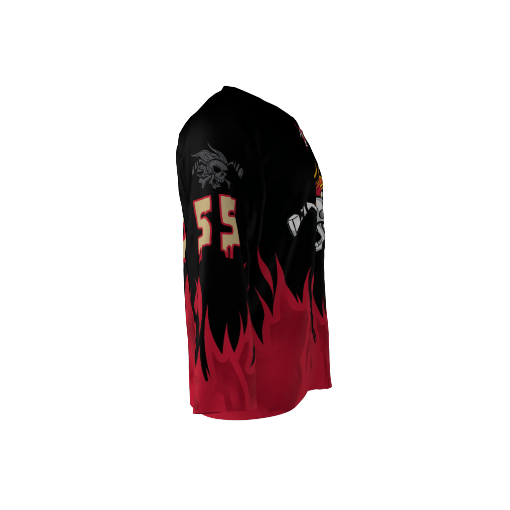 Wings Plus Black Custom Hockey Jersey