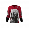 Albino Rhinos Red Custom Hockey Jersey