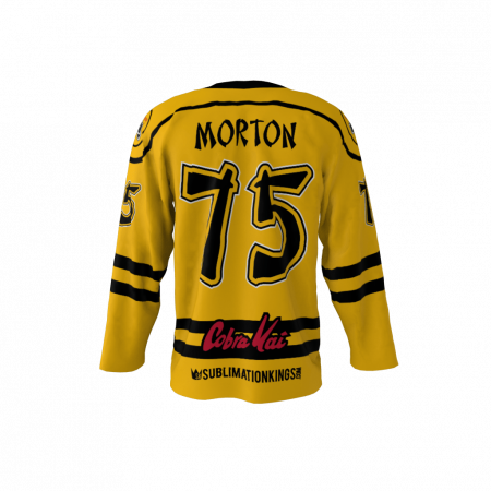 Cobra Kai Gold Custom Hockey Jersey