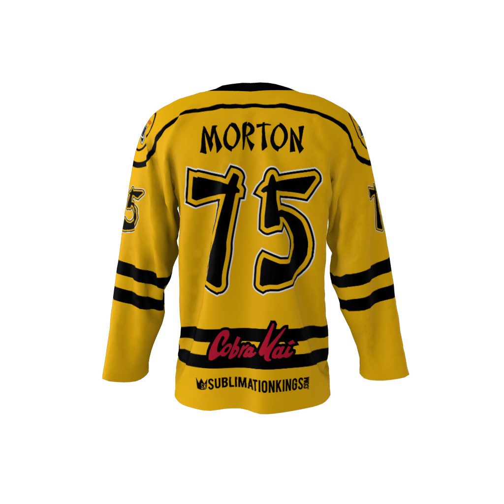 Cobra Kai Gold Custom Hockey Jersey