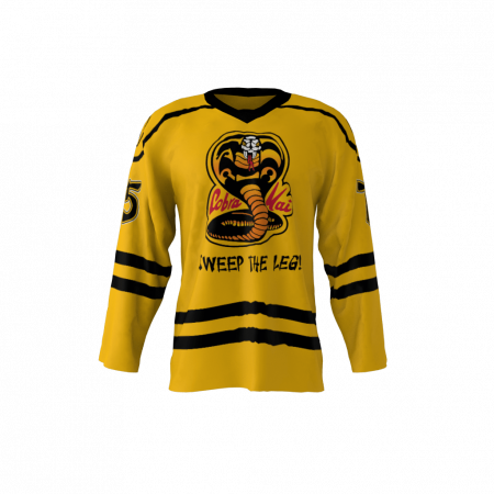 Cobra Kai Gold Custom Hockey Jersey