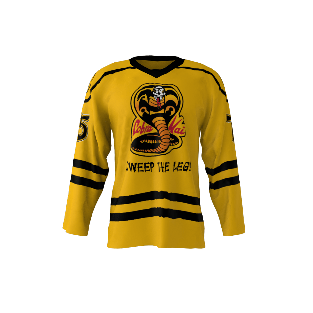 Cobra Kai Gold Custom Hockey Jersey