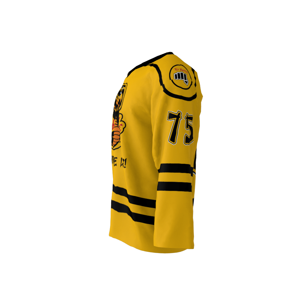 Cobra Kai Gold Custom Hockey Jersey