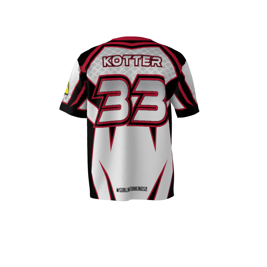 Custom Sublimated High Tension White Softball Jersey Left