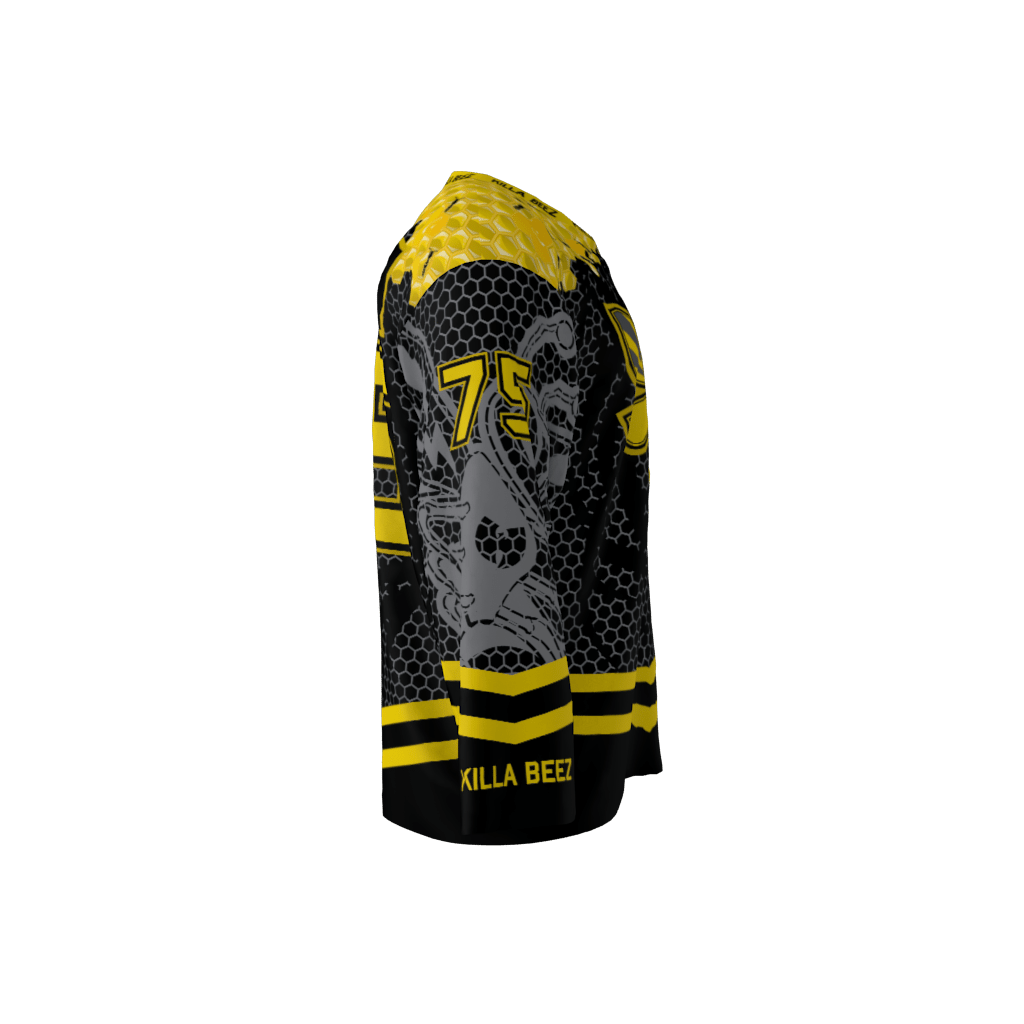 Killer Bees Black Custom Hockey Jersey