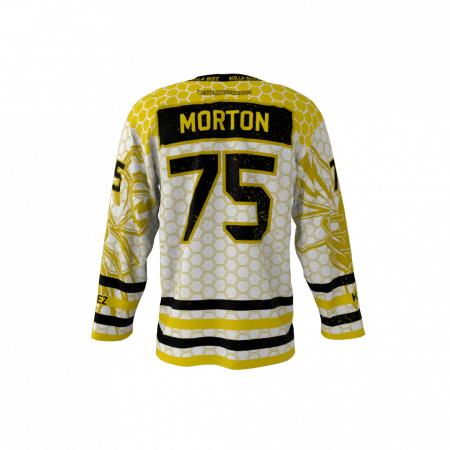Killer Bees White Custom Hockey Jersey