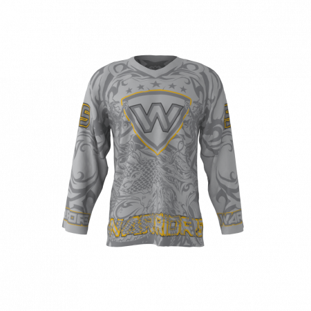 Warriors Gray Custom Roller Hockey Jersey