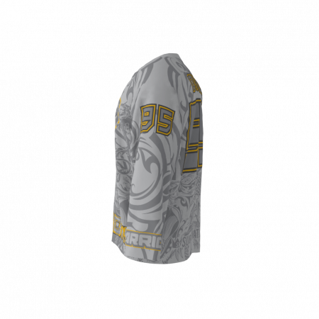 Warriors Gray Custom Roller Hockey Jersey