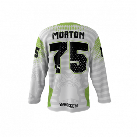 Spider Monkeys White Custom Dye Sublimated Hockey Jersey
