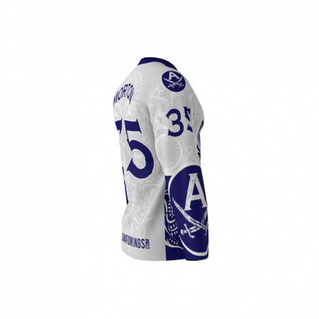 Armada White Custom Dye Sublimated Hockey Jersey