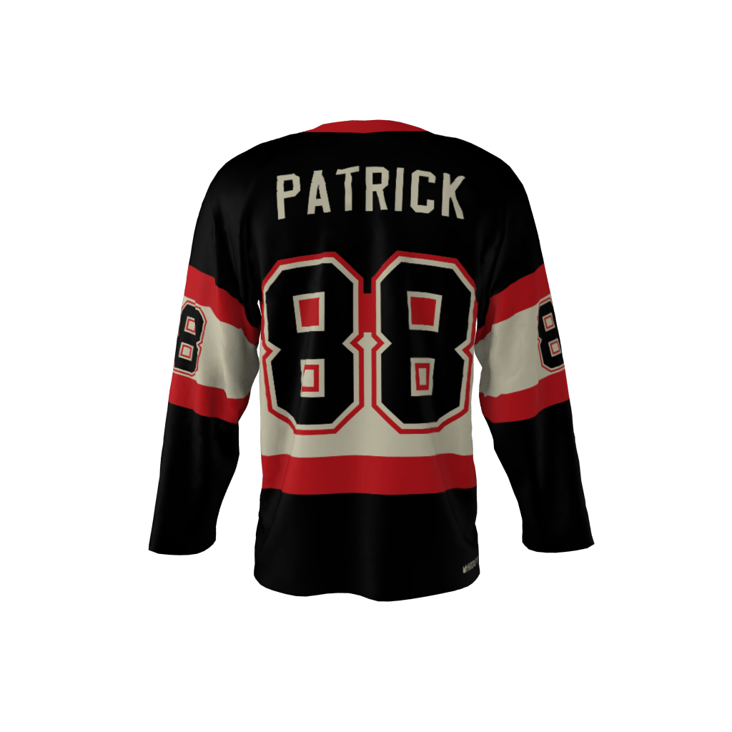 Chicago 1934 Hockey Jersey Black - Image 3