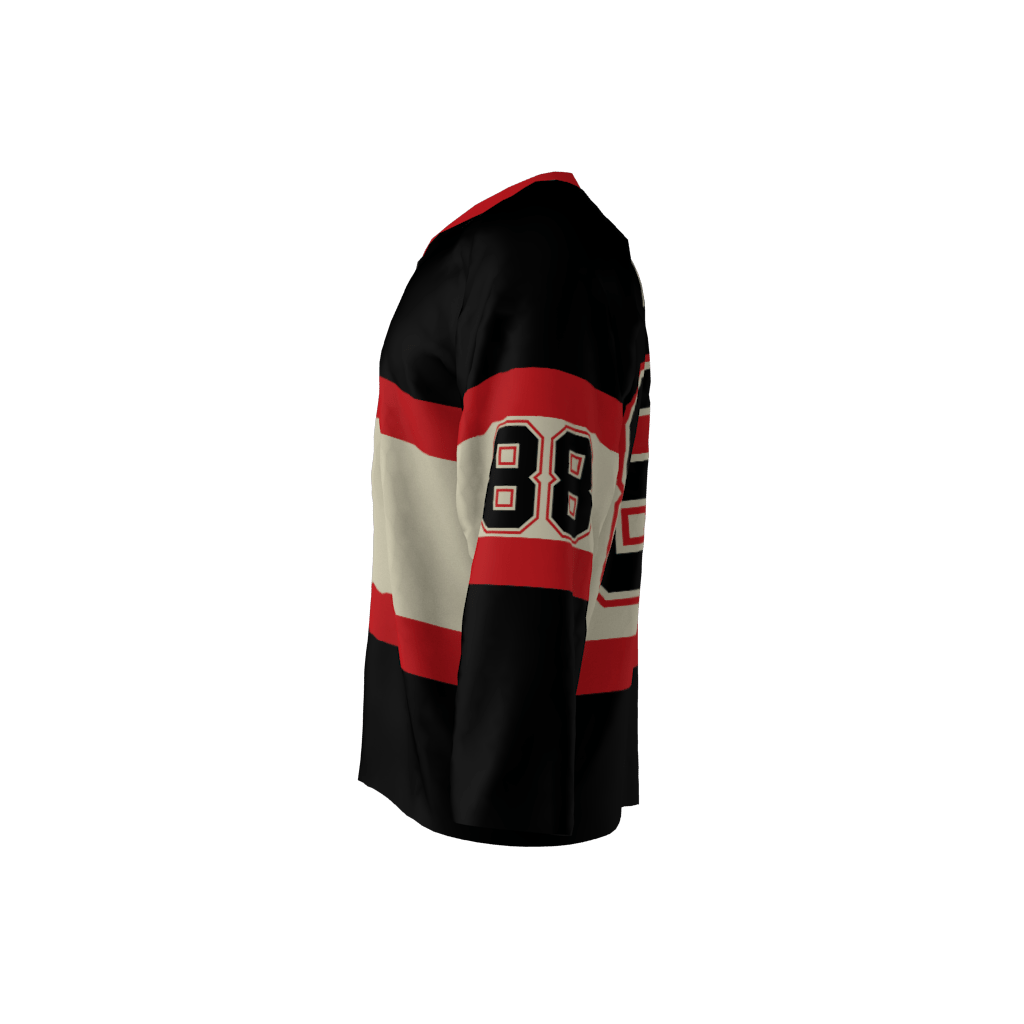 Chicago 1934 Hockey Jersey Black - Image 2