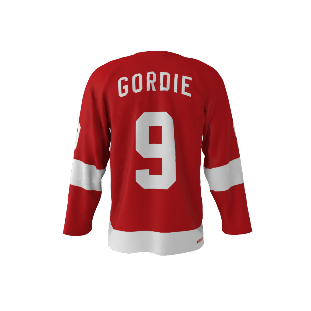 Detroit 1968 Hockey Jersey Red - Image 3