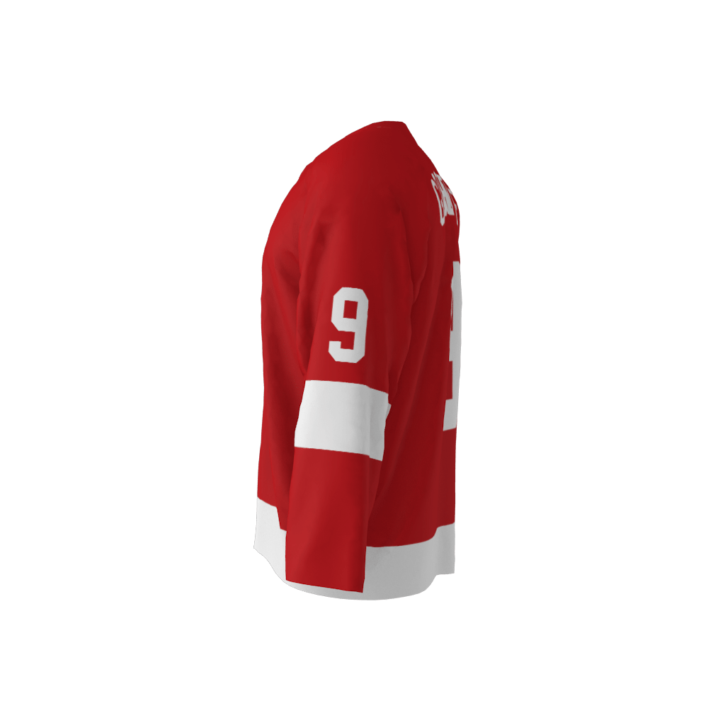 Detroit 1968 Hockey Jersey Red - Image 2