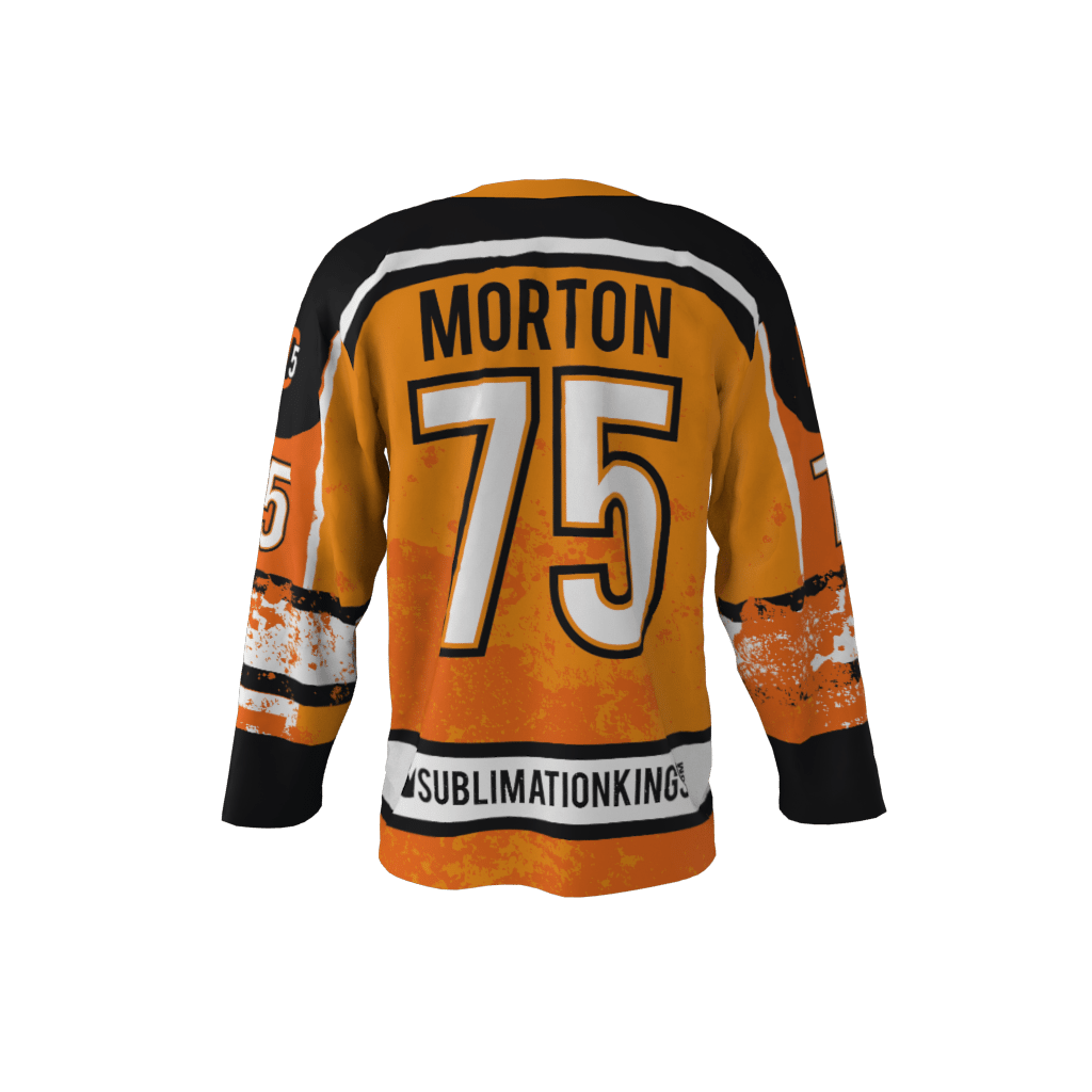 District 5 Orange Custom Dye Sublimated Ice Hockey Jersey