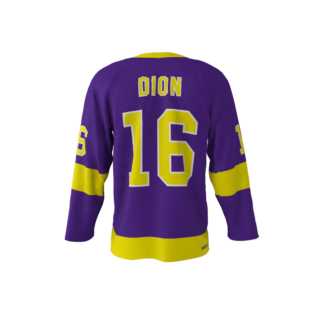 LA 1980 Hockey Jersey Purple - Image 3