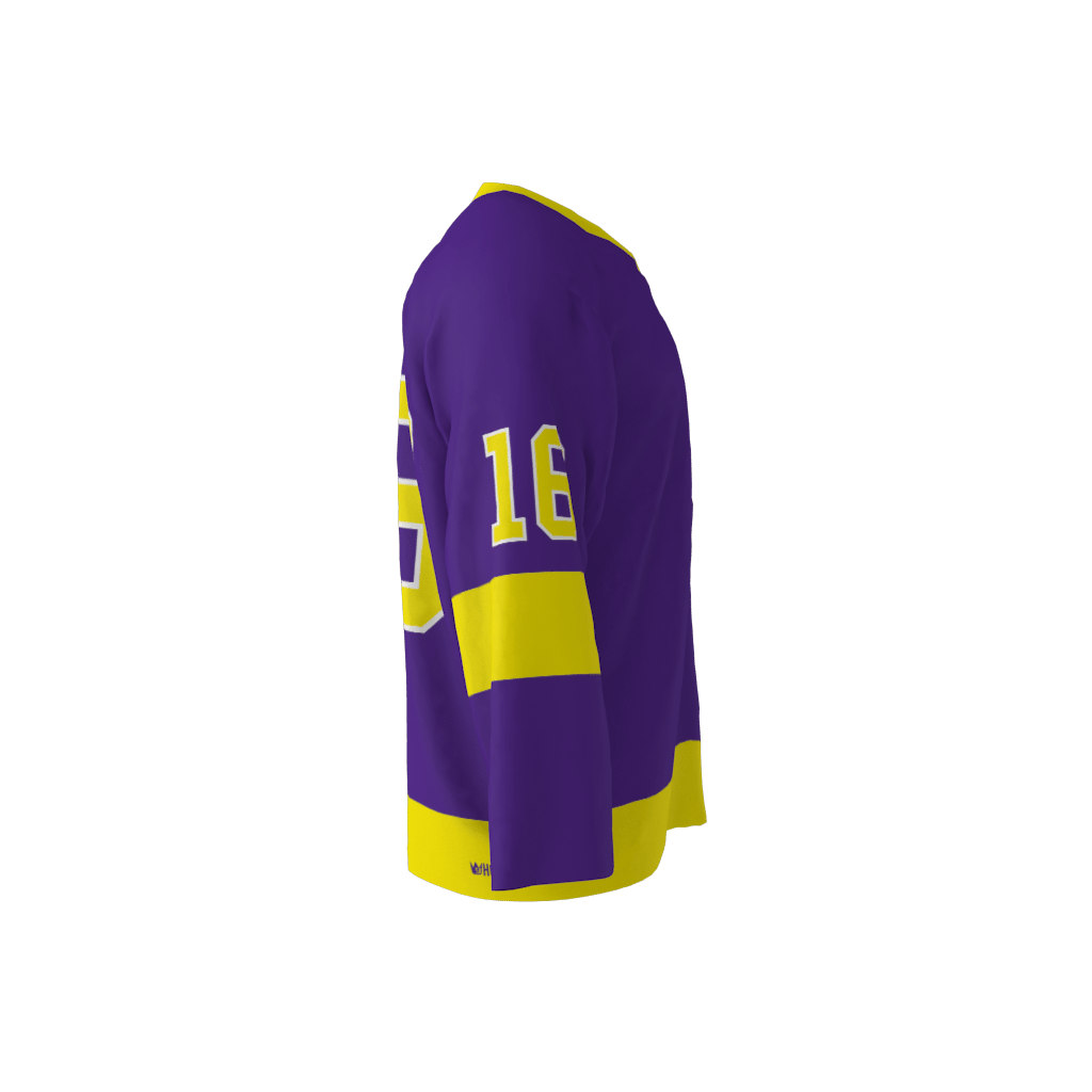 LA 1980 Hockey Jersey Purple - Image 4
