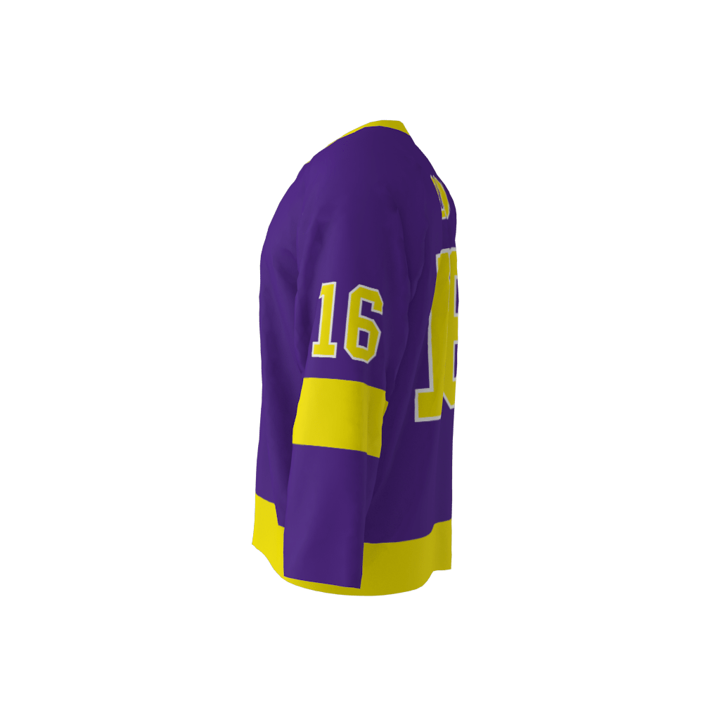 LA 1980 Hockey Jersey Purple - Image 2
