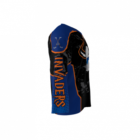 Invaders Blue Custom Dye Sublimated Ice Hockey Jersey