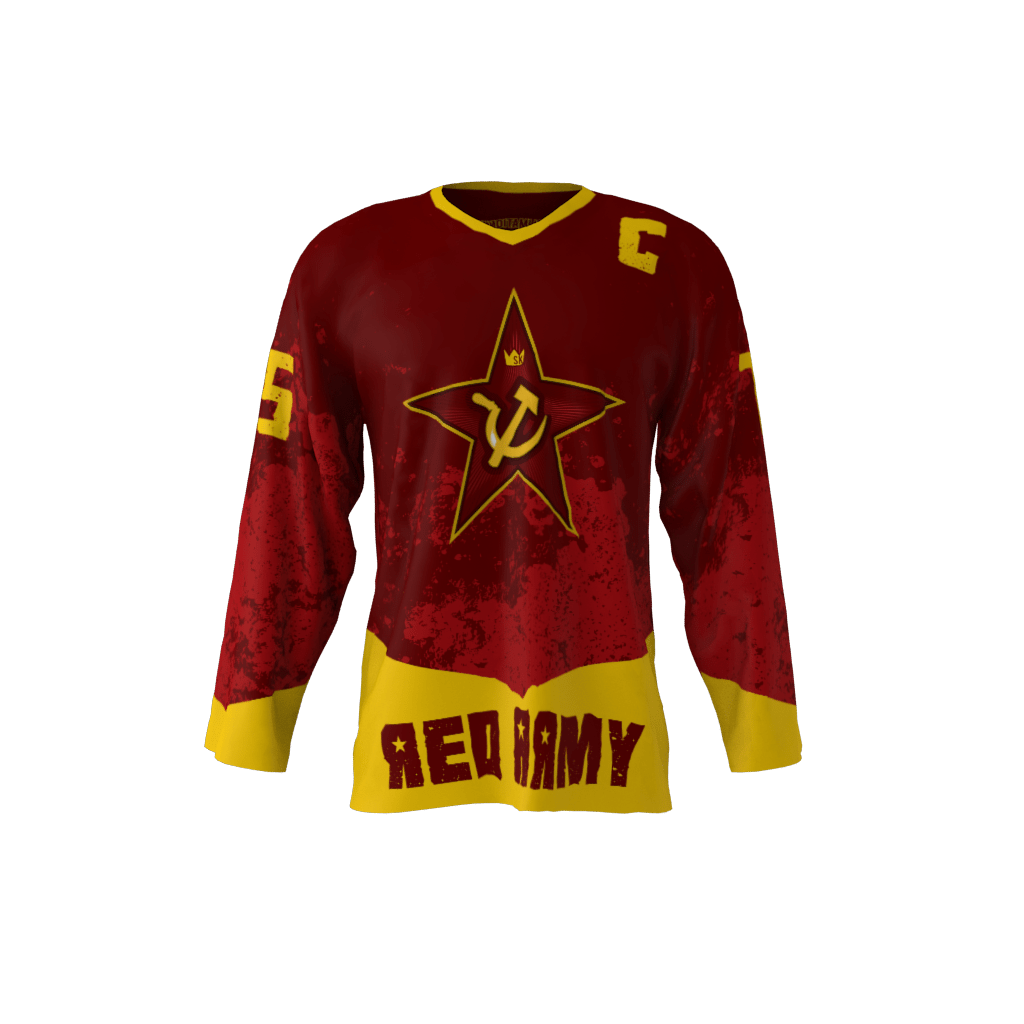 Red Army Custom Dye Sublimated Ice Hockey Jersey