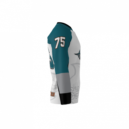 Sharks Custom Dye Sublimated Roller Hockey Jersey