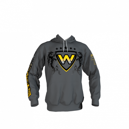 Warriors Gray Custom Dye Sublimated Hoodie