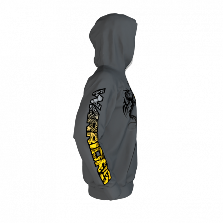Warriors Gray Custom Dye Sublimated Hoodie