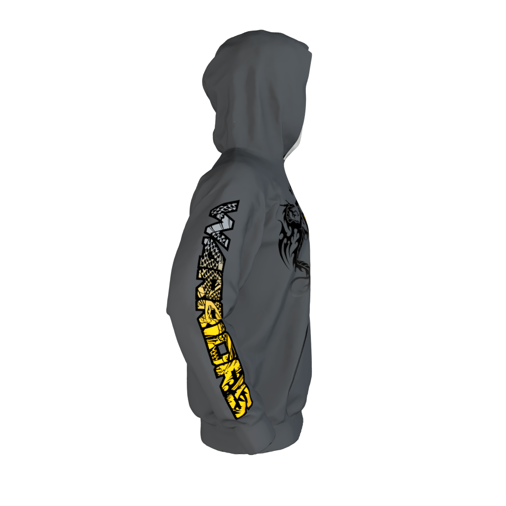 Warriors Gray Custom Dye Sublimated Hoodie