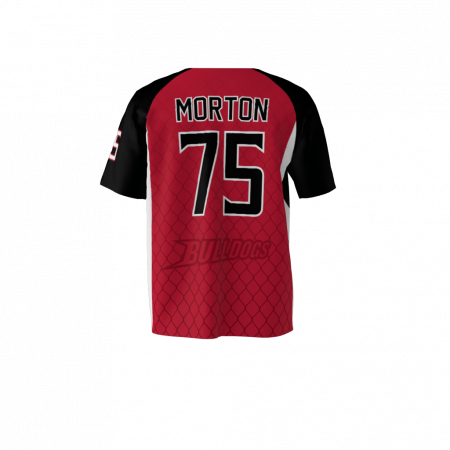 Bulldogs Custom Dye Sublimated Full Button Baseball Jersey