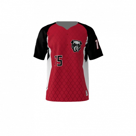 Bulldogs Custom Dye Sublimated Full Button Baseball Jersey