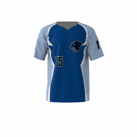 Panthers Custom Dye Sublimated Full Button Baseball Jersey