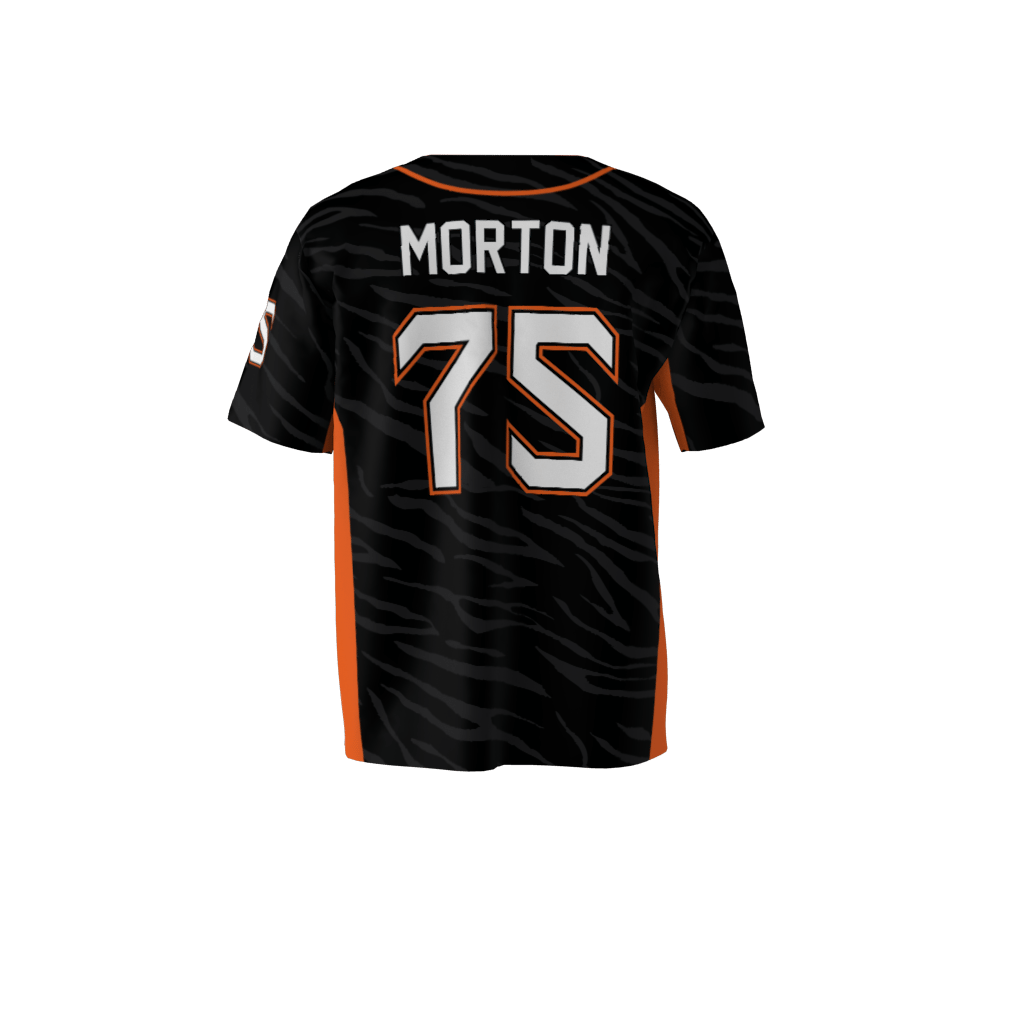 Tigers Custom Dye Sublimated Full Button Baseball Jersey