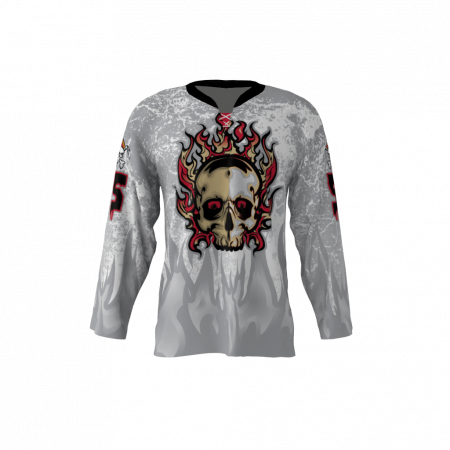 Wings Plus White Custom Dye Sublimated Hockey Jersey