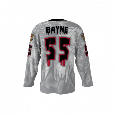Wings Plus White Custom Dye Sublimated Hockey Jersey