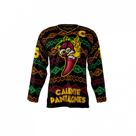 Caliente Pantalones Black Hockey Jersey