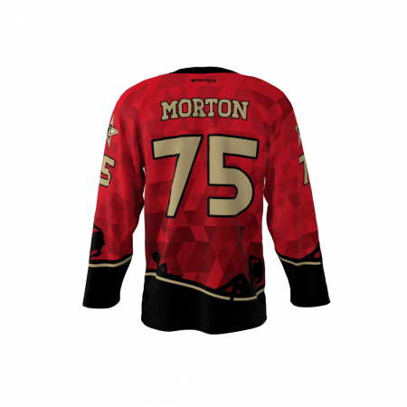Porn Stars Red Hockey Jersey Back