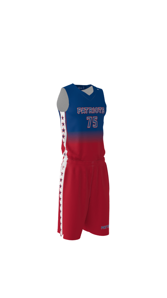 Patriots Custom Dye Sublimated Basketball Uniform